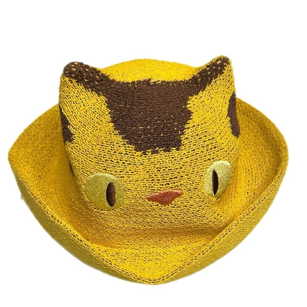Kids Yellow and Brown Cat-Themed Kids Toy Hat